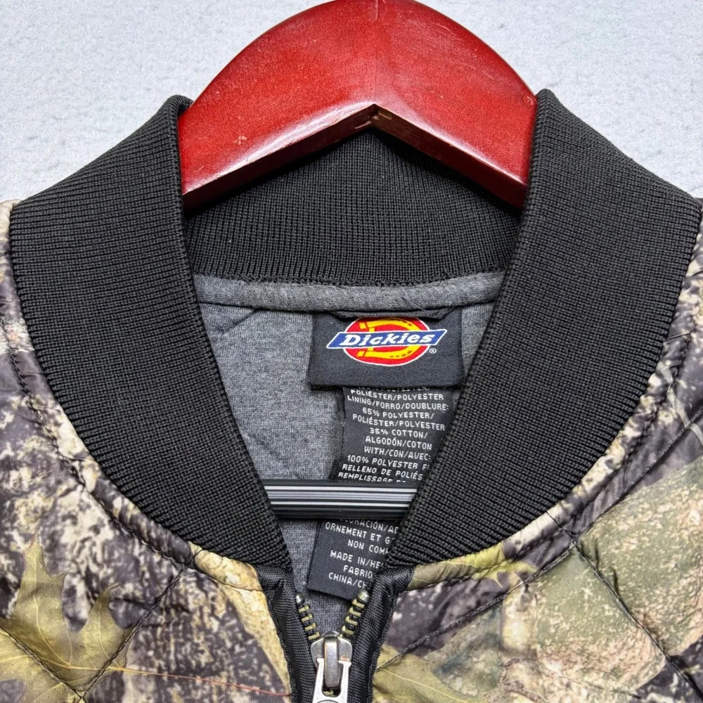 Dickies Quilted Bomber Jacket Mens M Camo TrueTimber Conceal Workwear Y2K